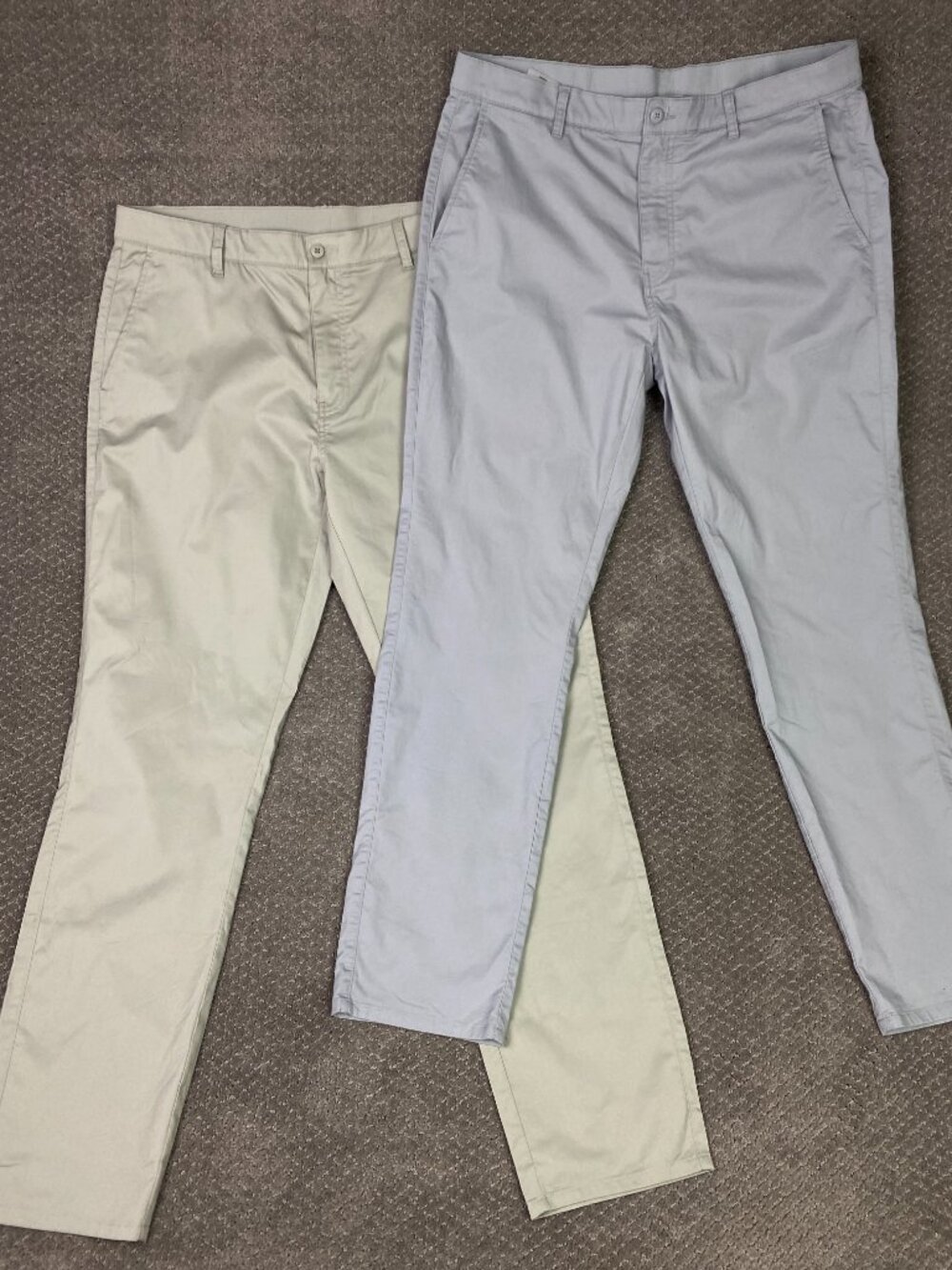 FootJoy Men's Chinos in Light Gray and Khaki Beige